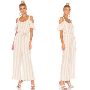 Sanctuary Chasing the Sun Linen Jumpsuit Stripe Large